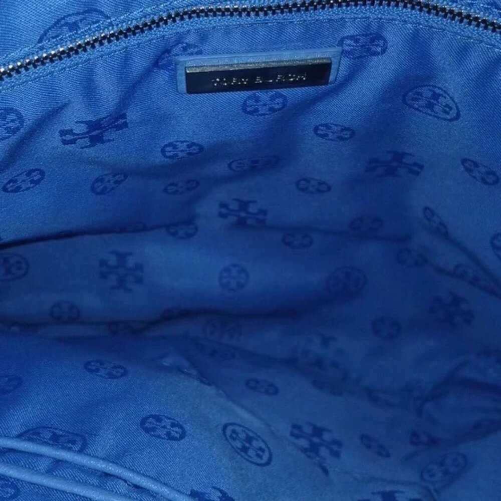 Tory Burch Thea Blue Dusk Leather Hobo Shoulder Bag - Picture 4 of 5
